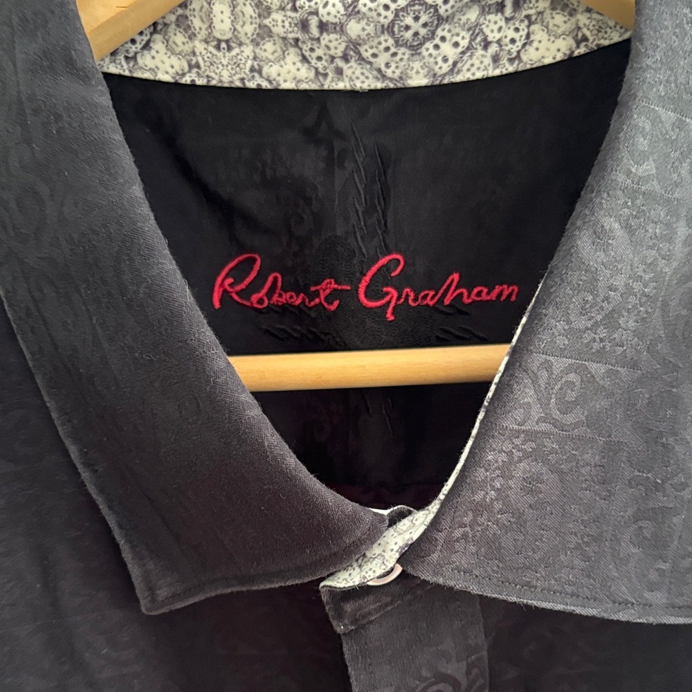 Robert Graham Charcoal Paisley Shirt